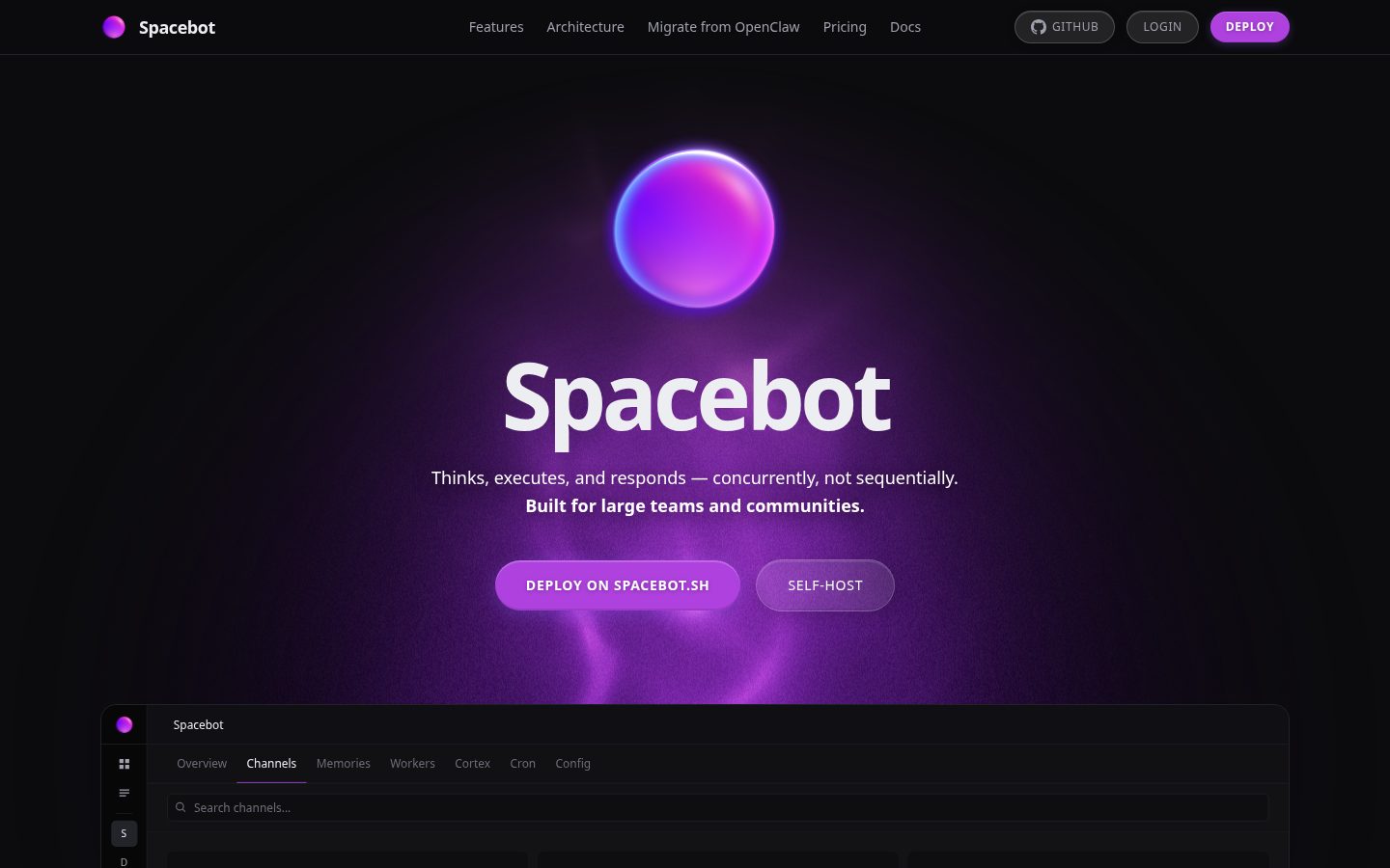 Spacebot Homepage