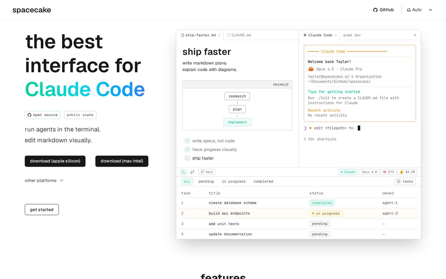 spacecake Homepage