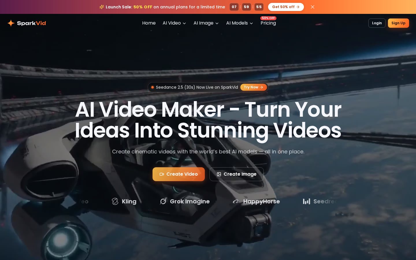 SparkVid Homepage