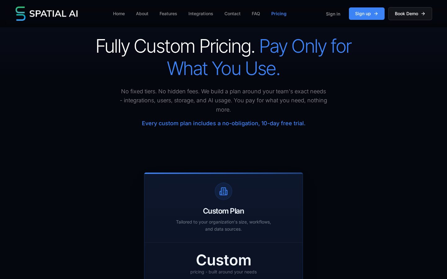 Spatial AI Pricing