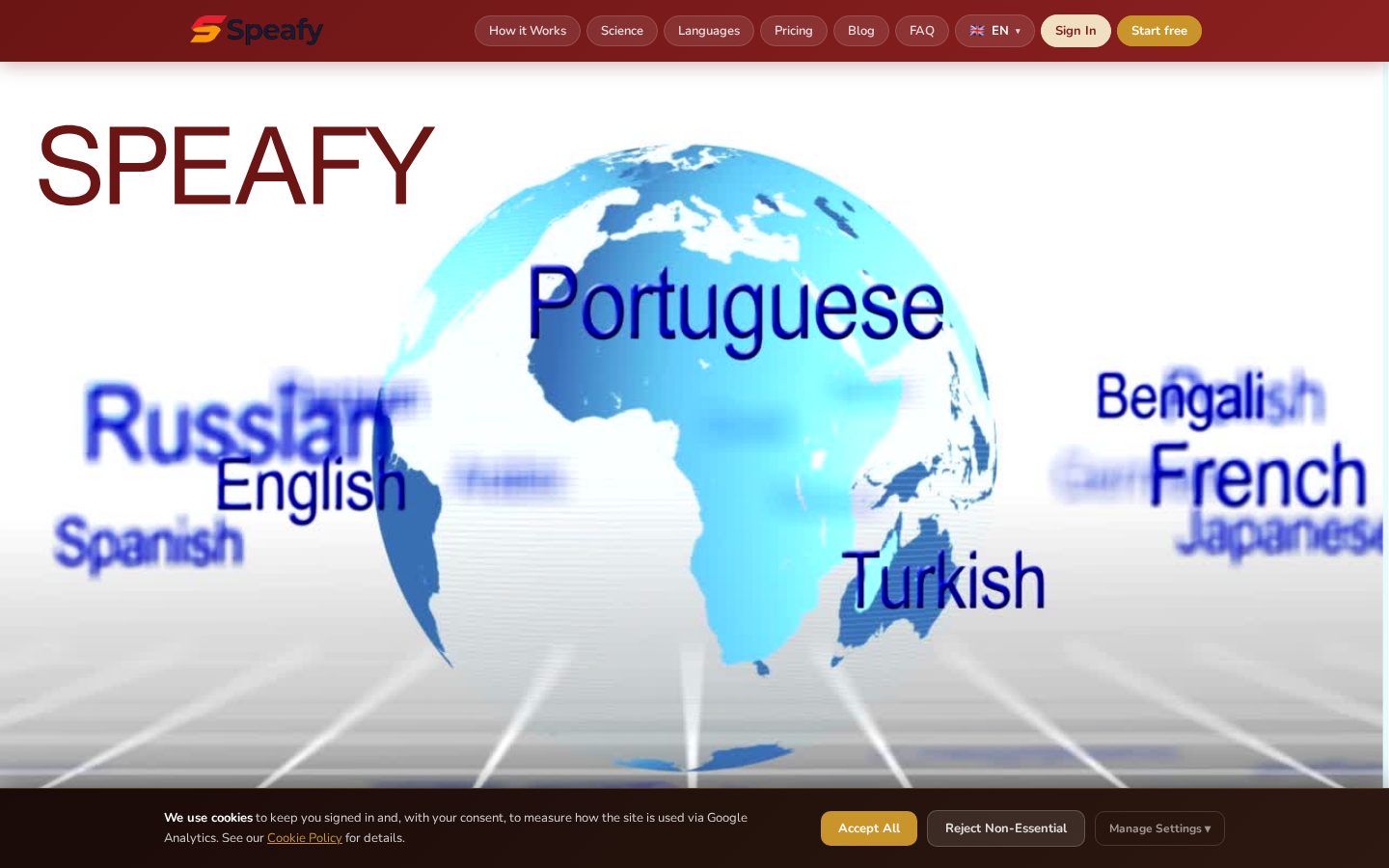 Speafy Homepage