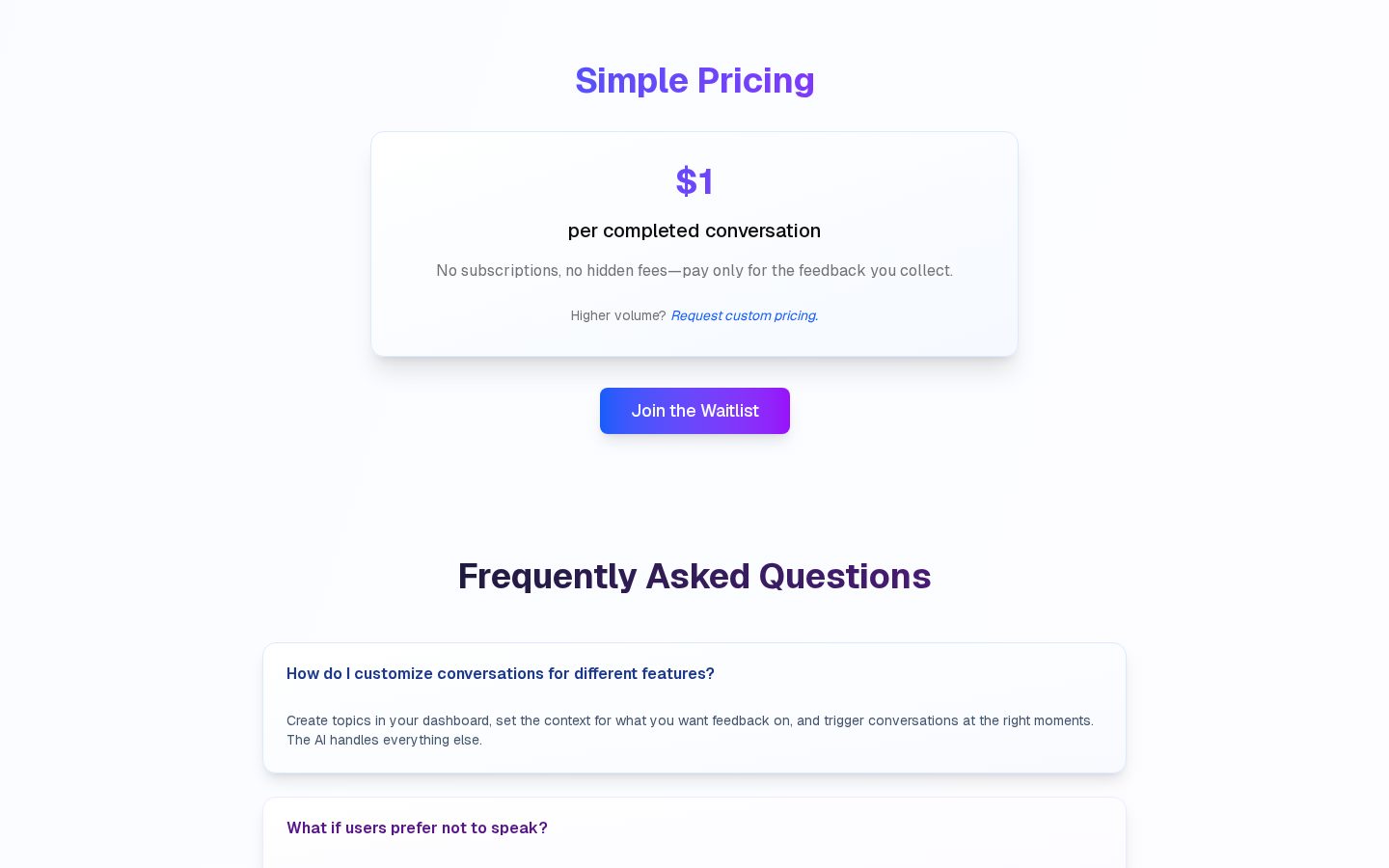 Speak It Back Pricing