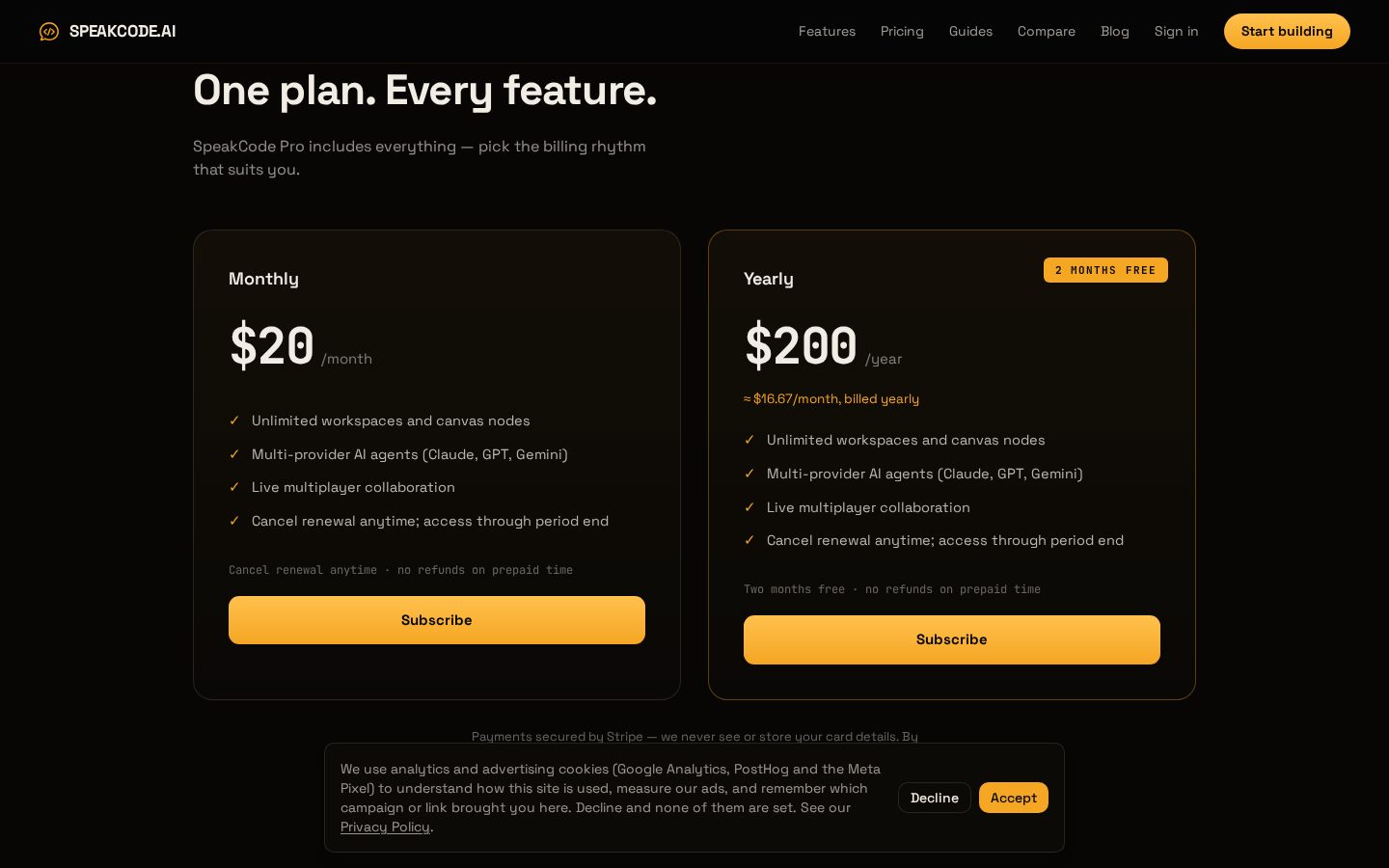 SpeakCode Pricing