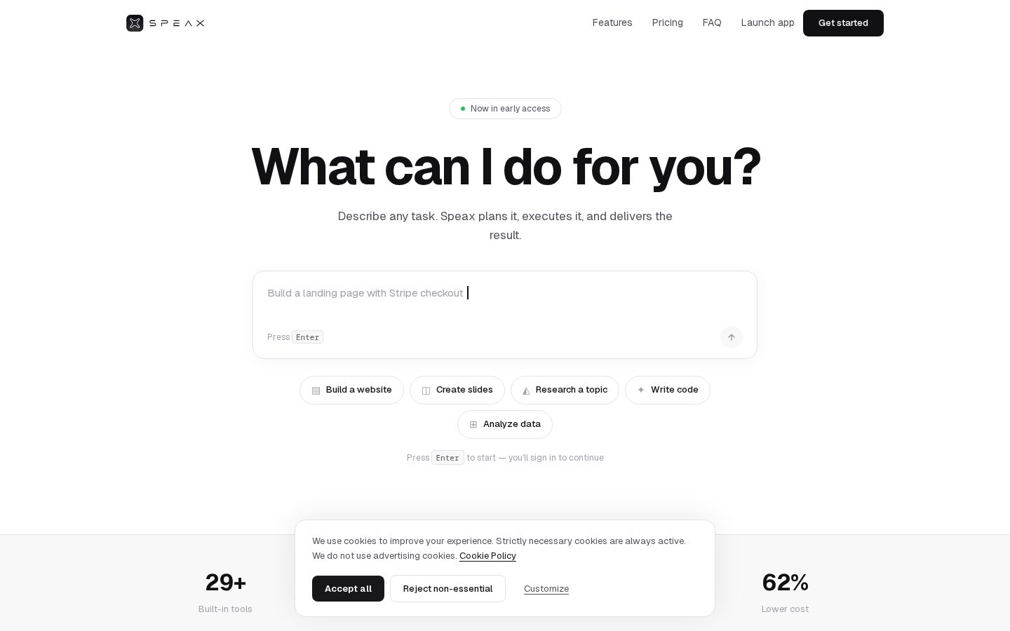 Speax Homepage