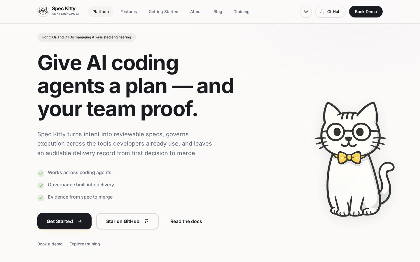 Spec Kitty Homepage