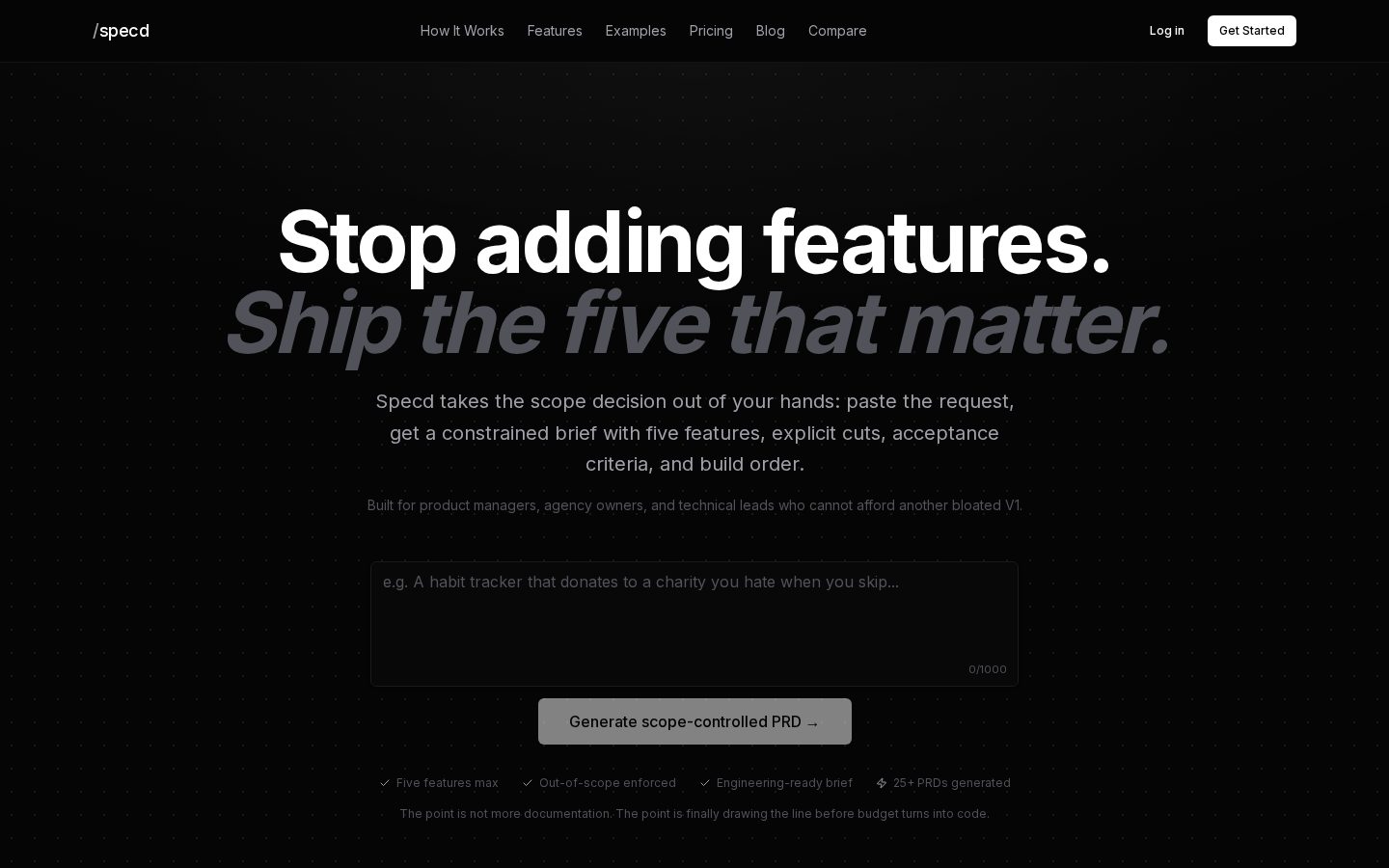 Specd Homepage