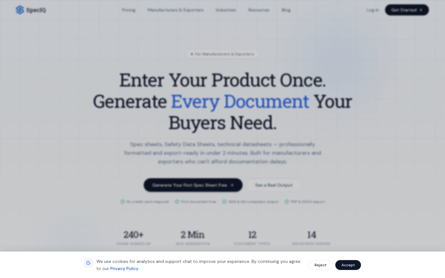 speciq Homepage