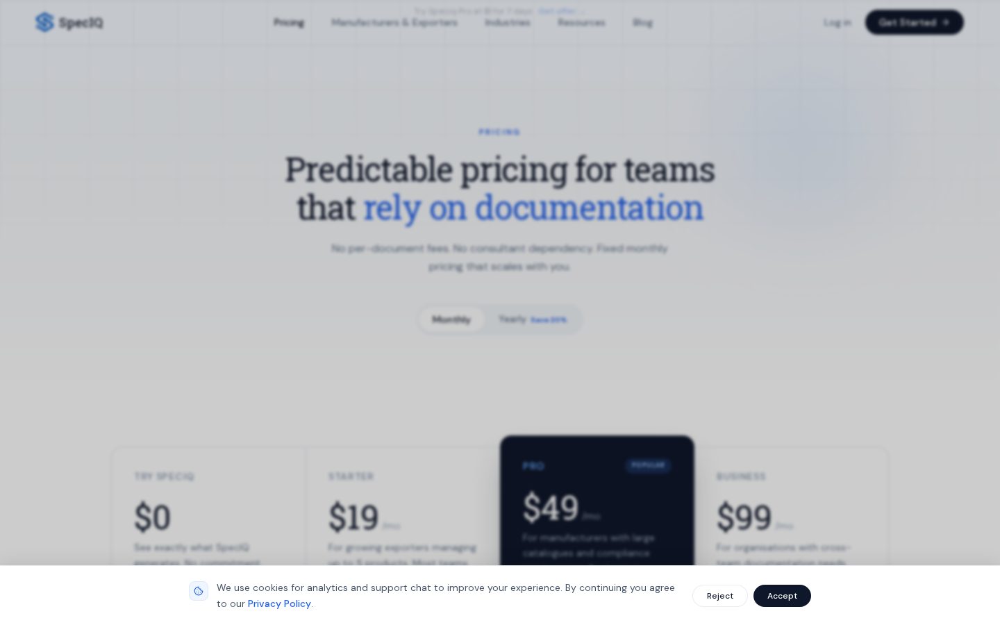 speciq Pricing