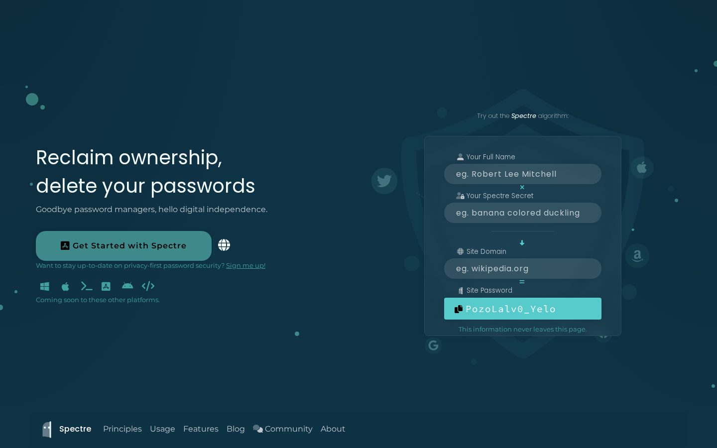 Spectre Homepage