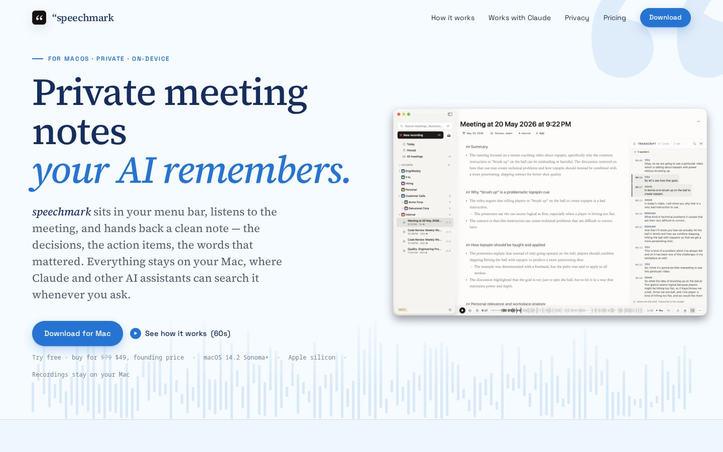 Speechmark Homepage
