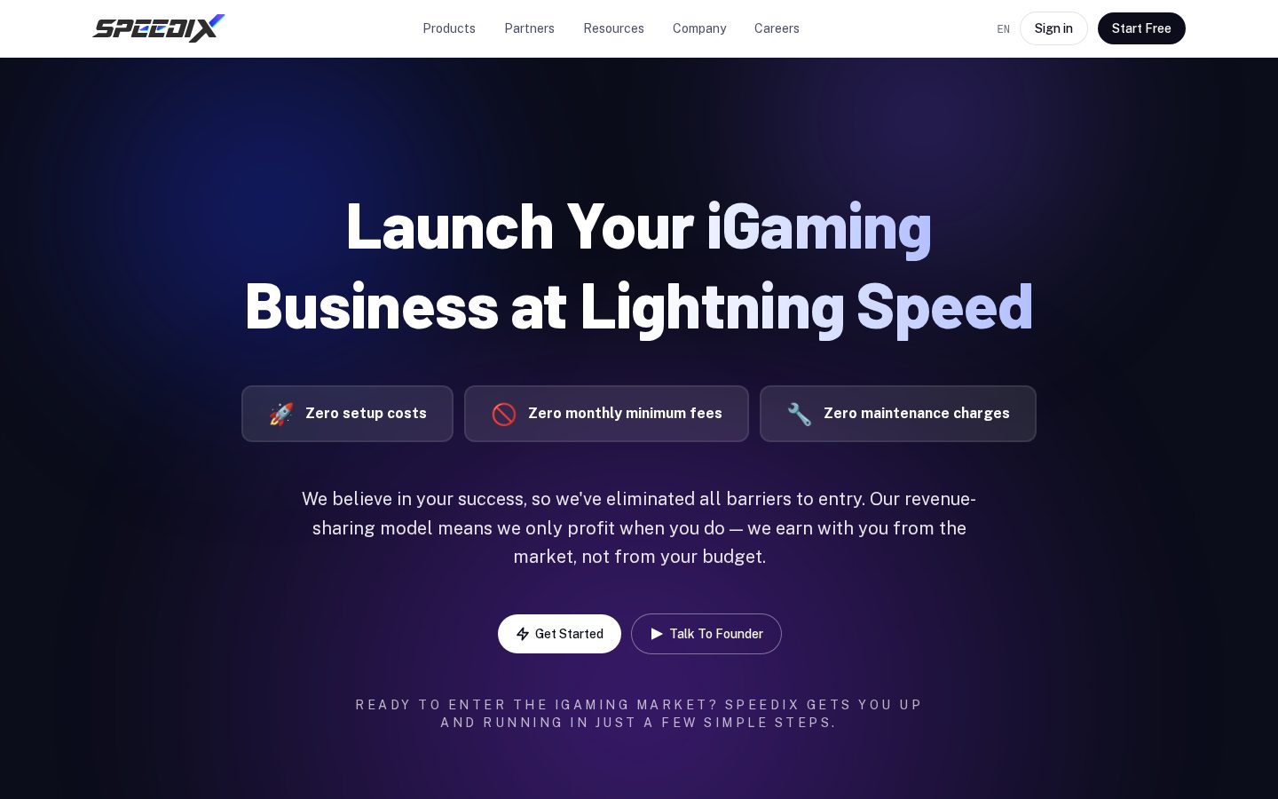 Speedix Homepage