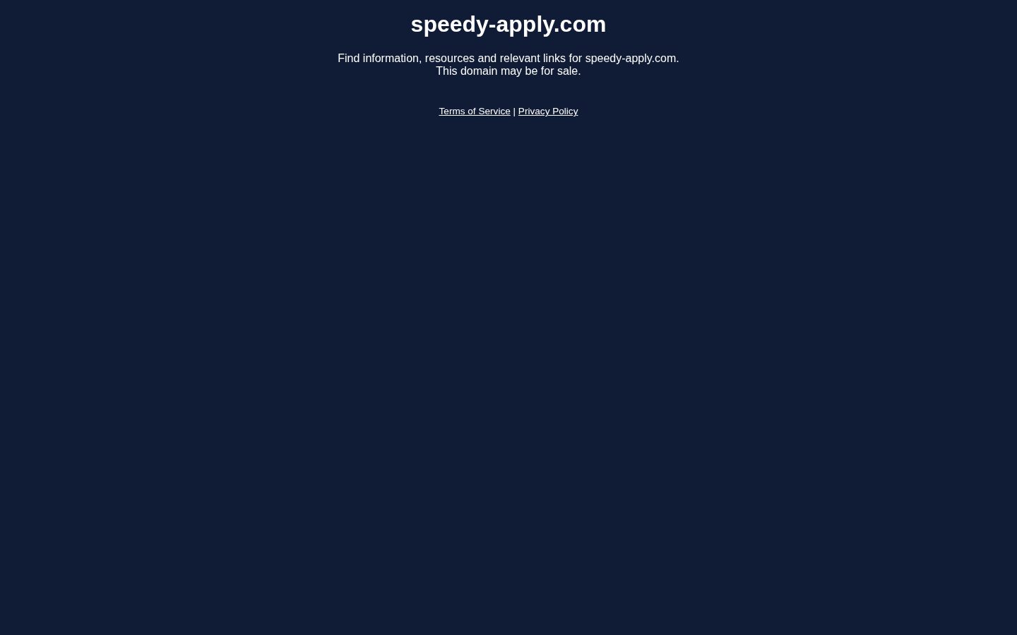 Speedy apply Homepage