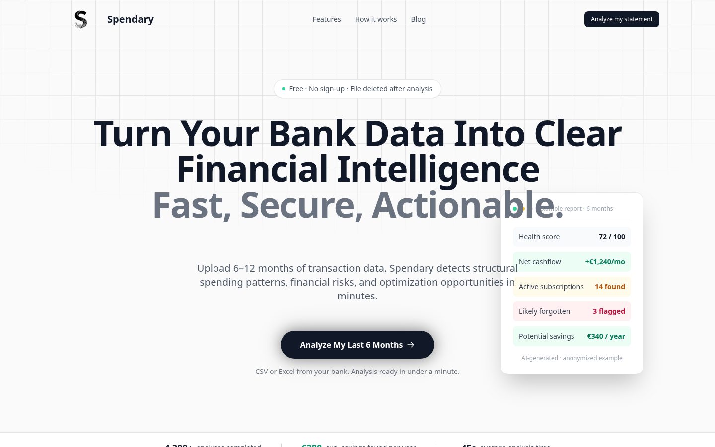 Spendary Homepage