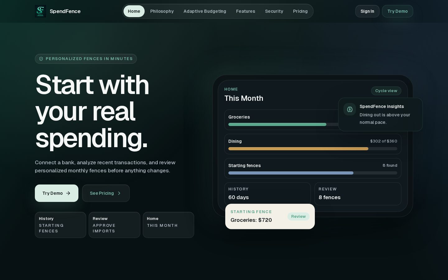 SpendFence Homepage