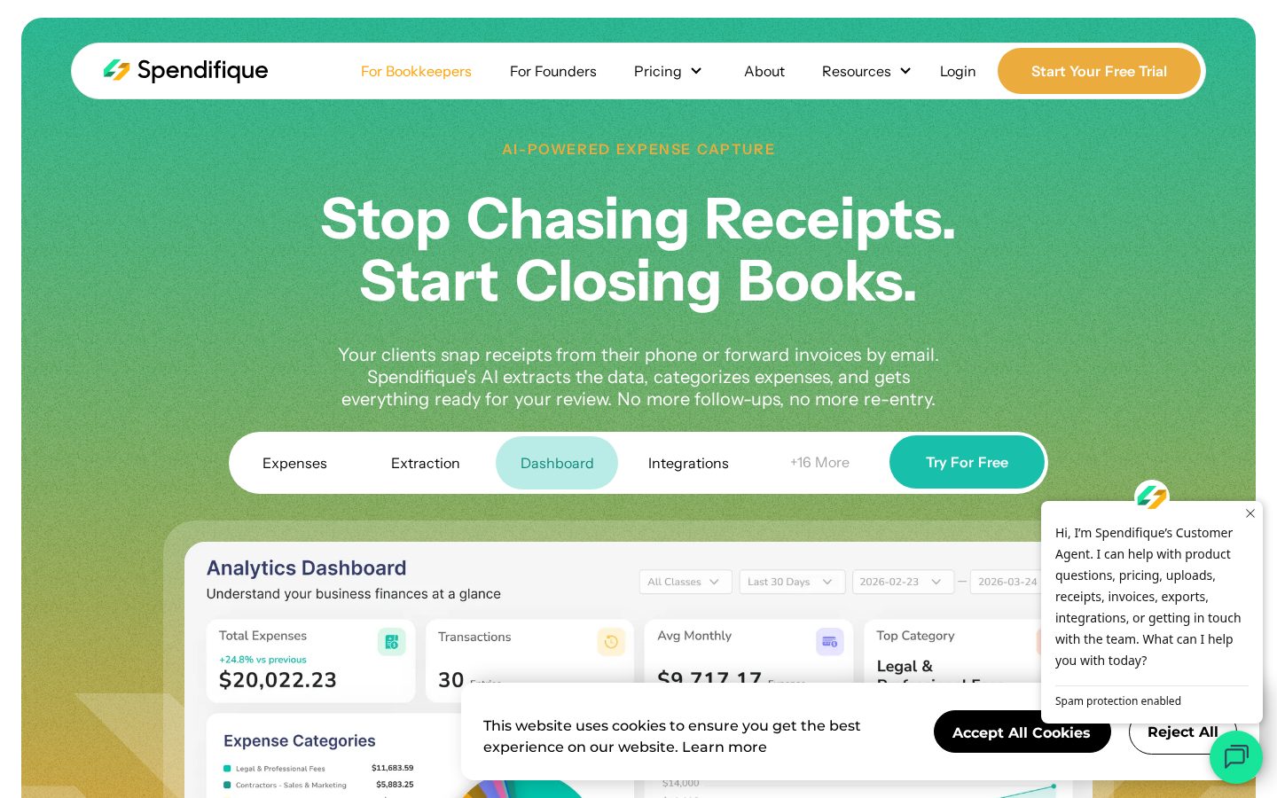 Spendifique Homepage