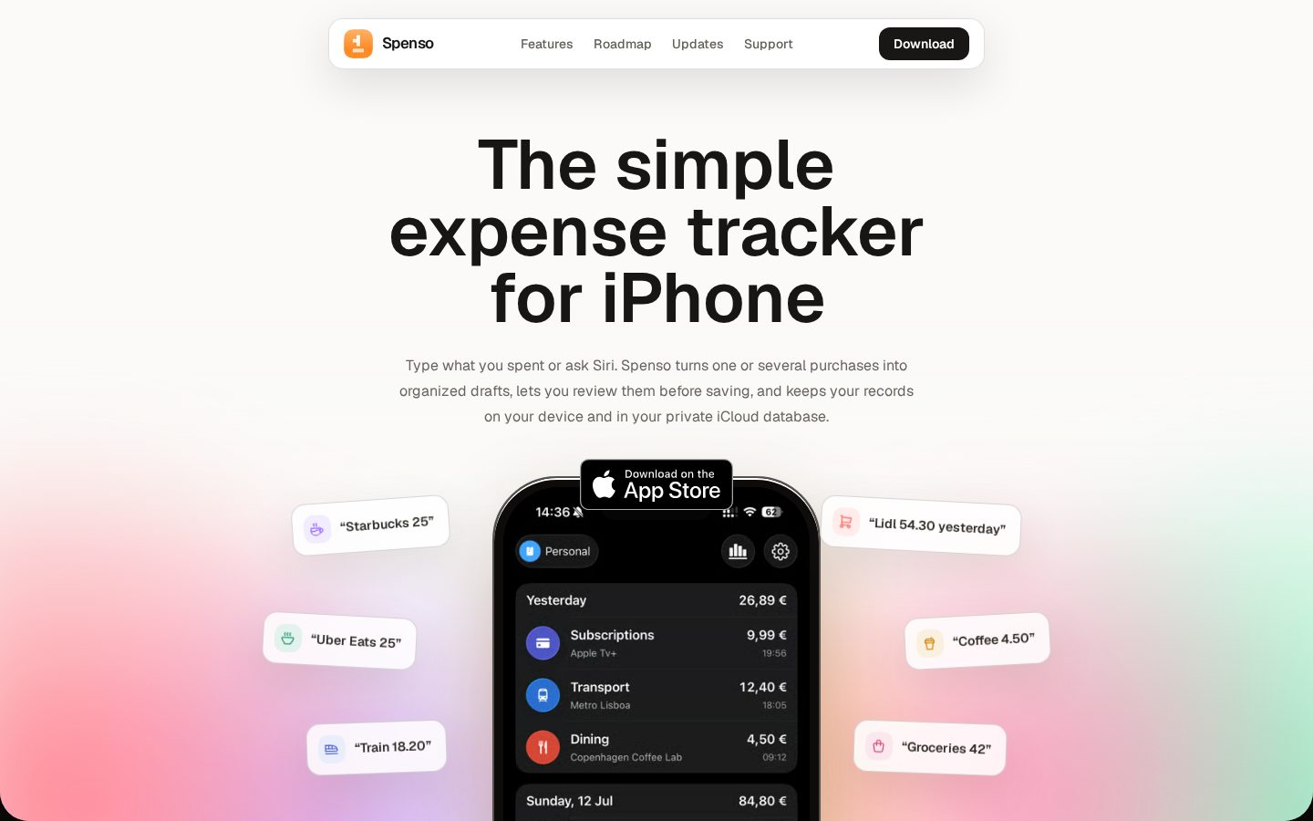 Spenso Homepage