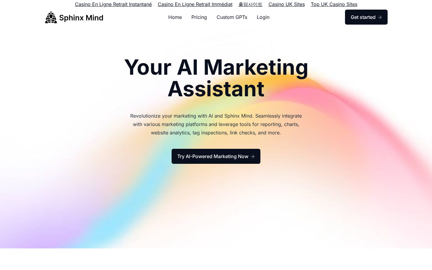 Sphinx Mind Homepage