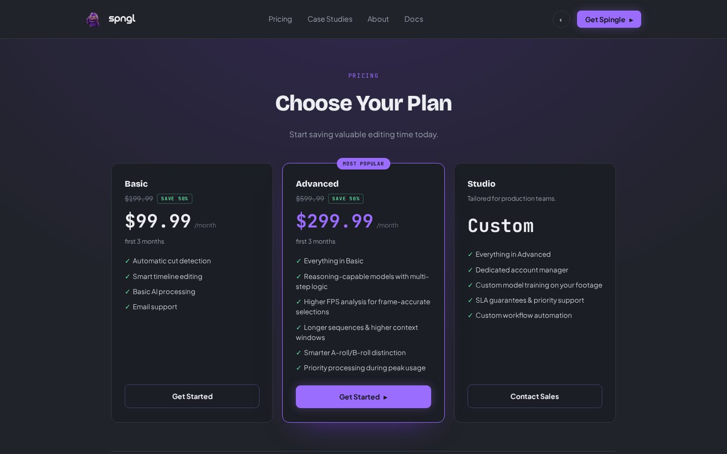 Spingle Pricing