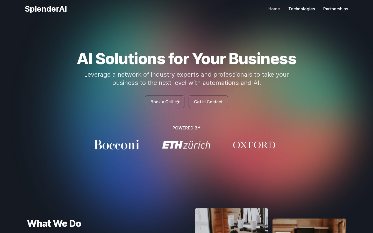 SplenderAI Homepage