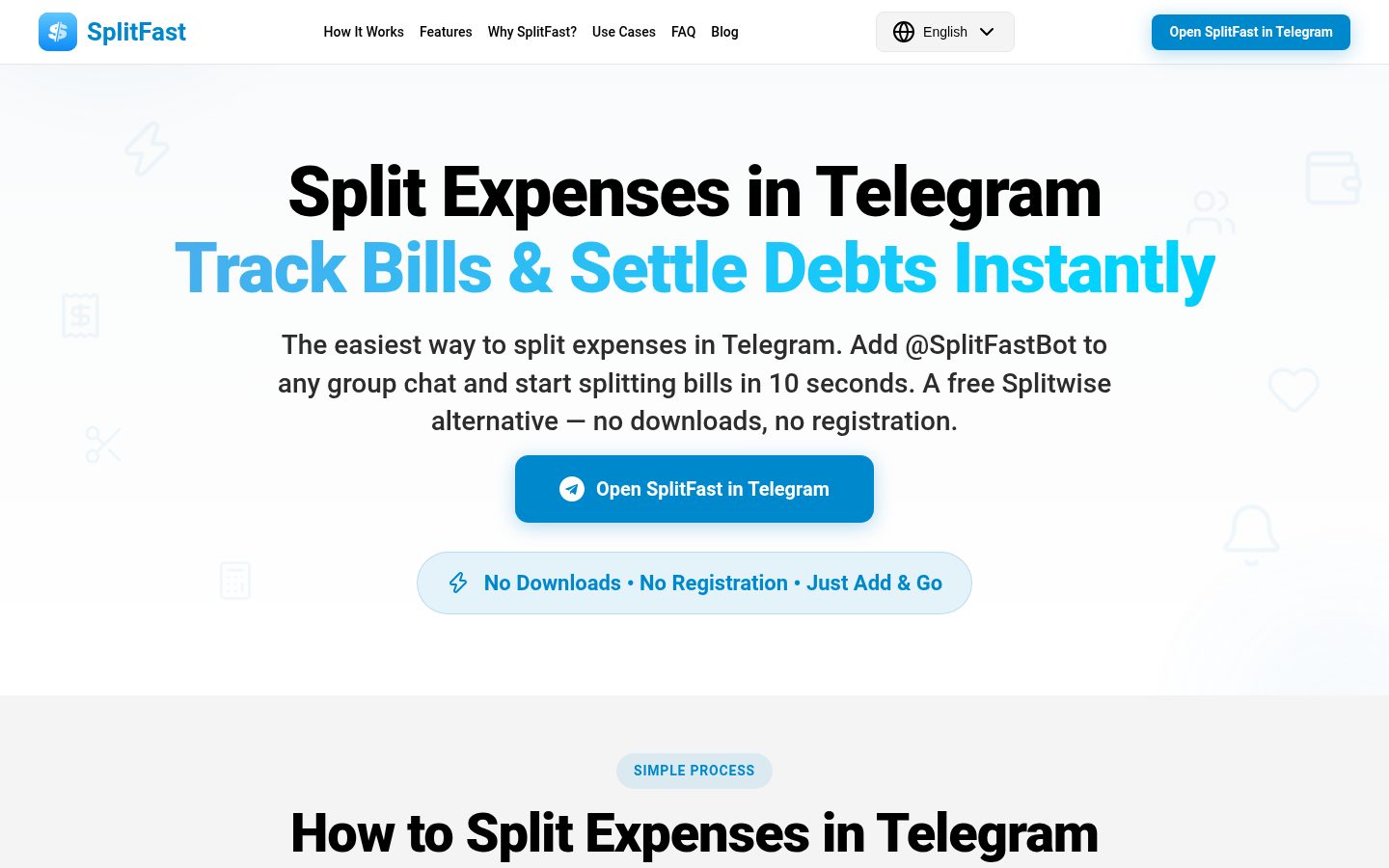 SplitFast Homepage