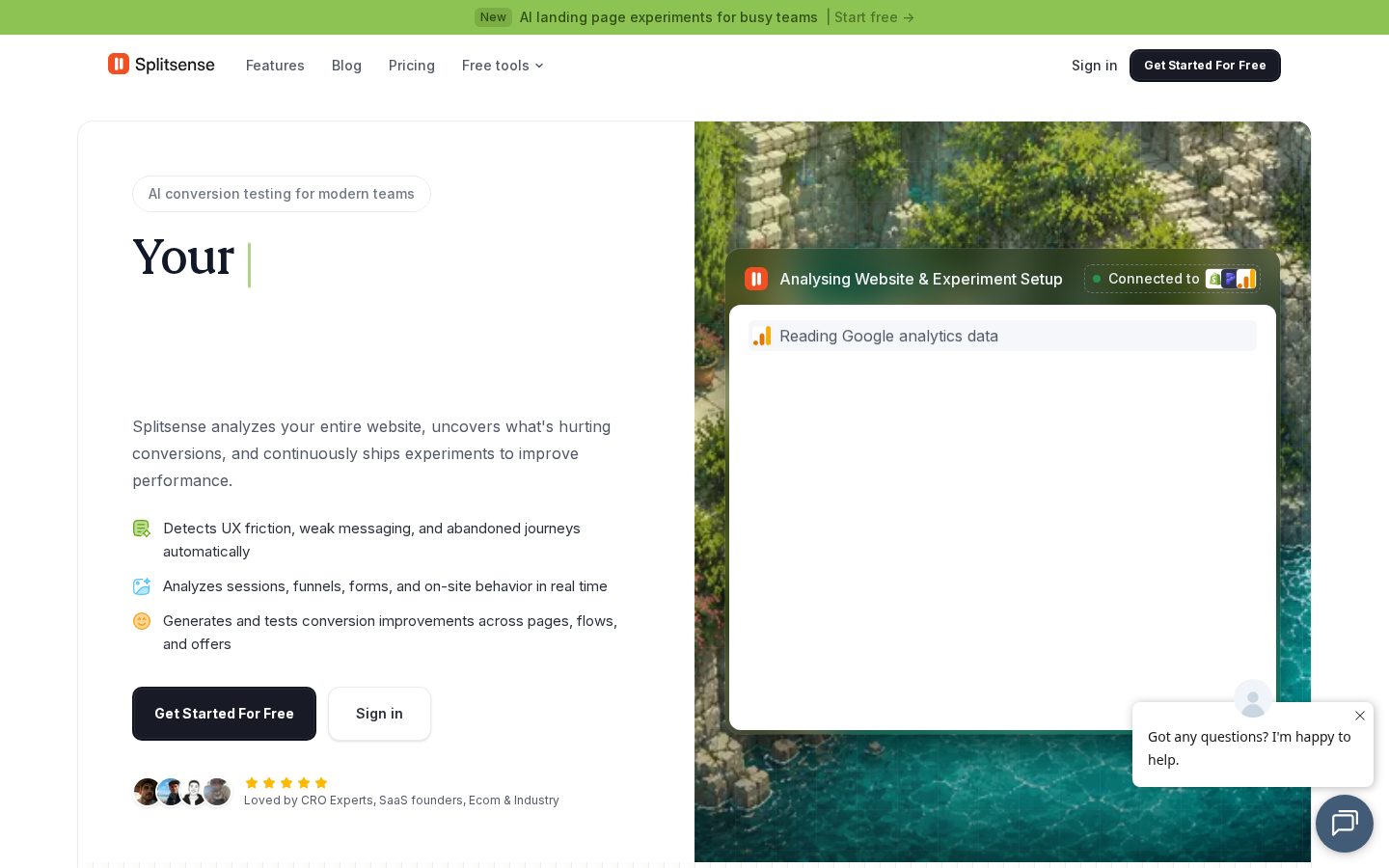 Splitsense Homepage