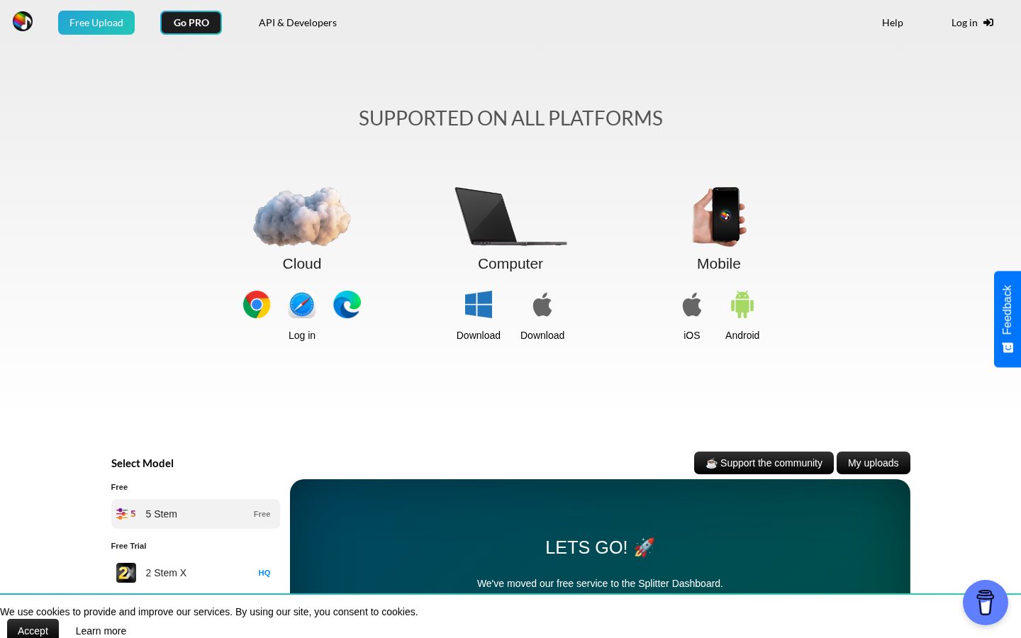 Splitter.ai Homepage
