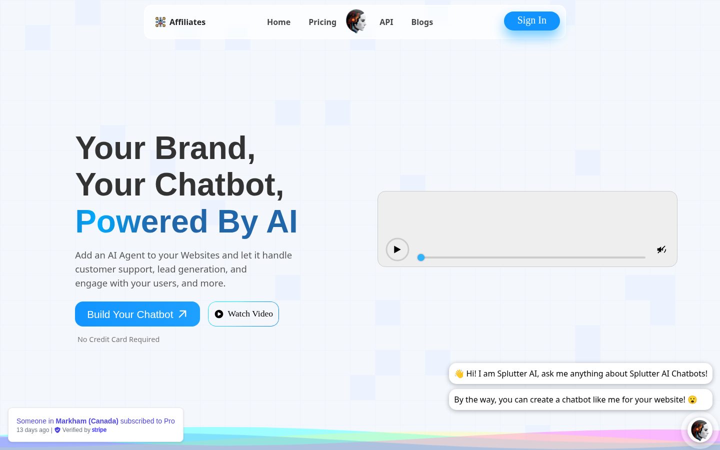 Splutter AI Homepage