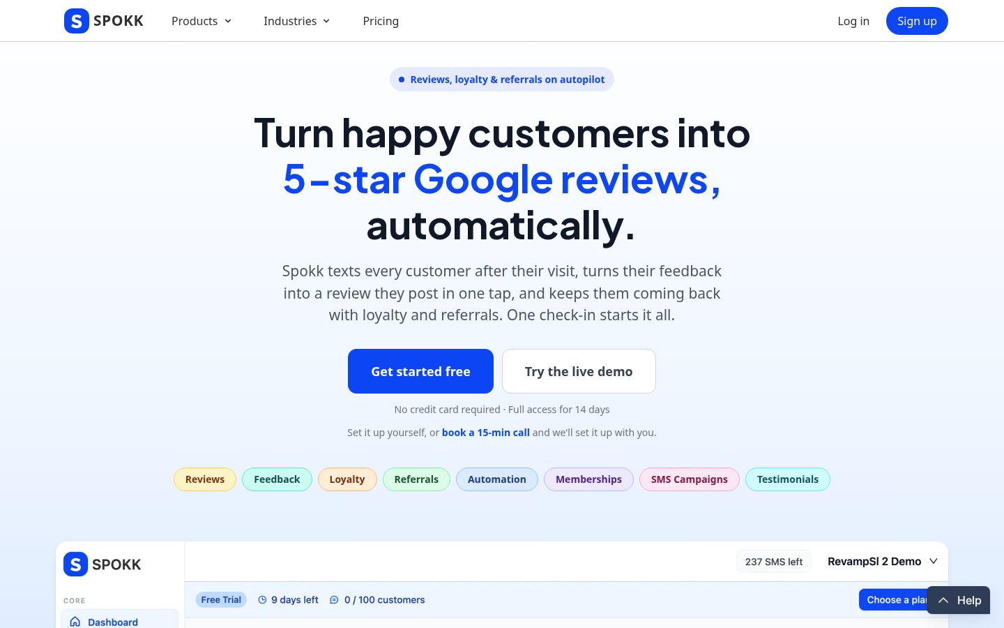 Spokk Homepage