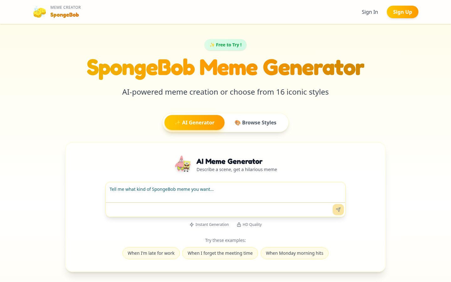 Spongebob-meme-generator Homepage