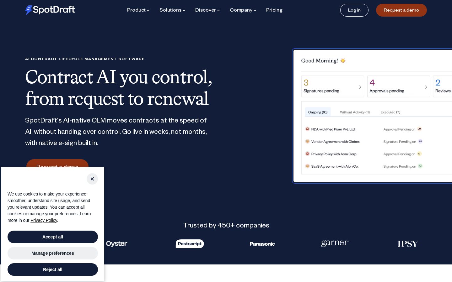 SpotDraft Homepage