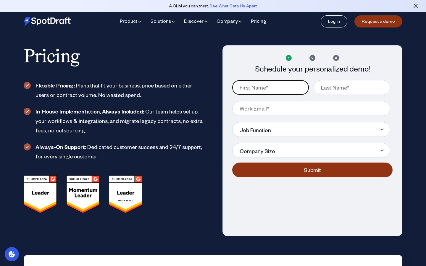 SpotDraft Pricing