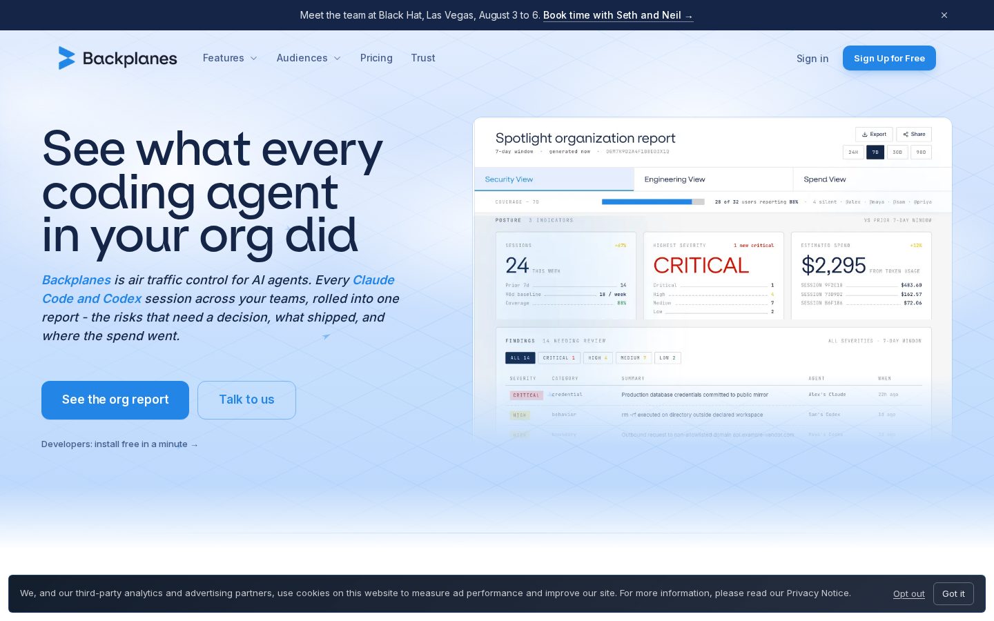 Spotlight by Backplanes Homepage