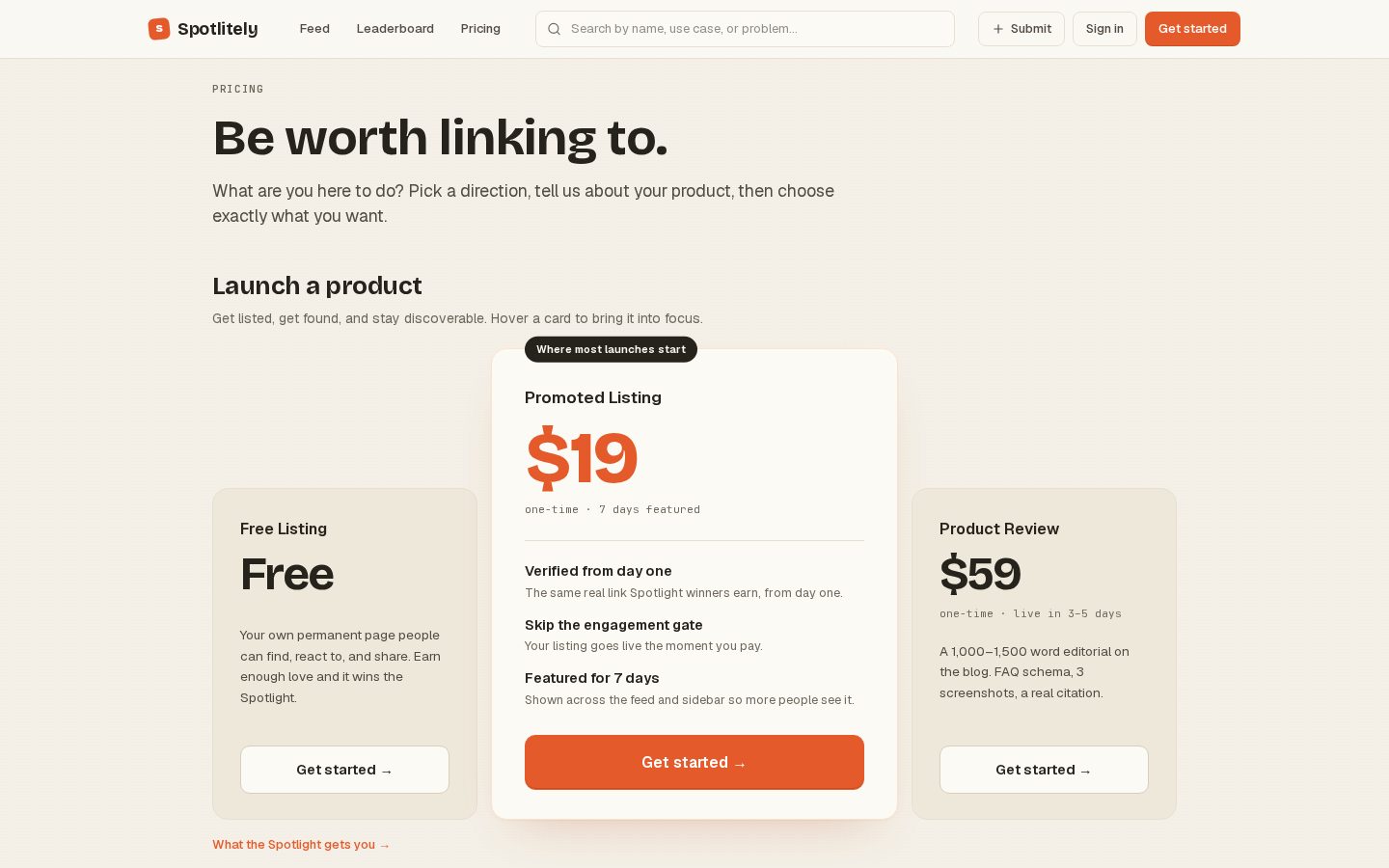 Spotlitely Pricing