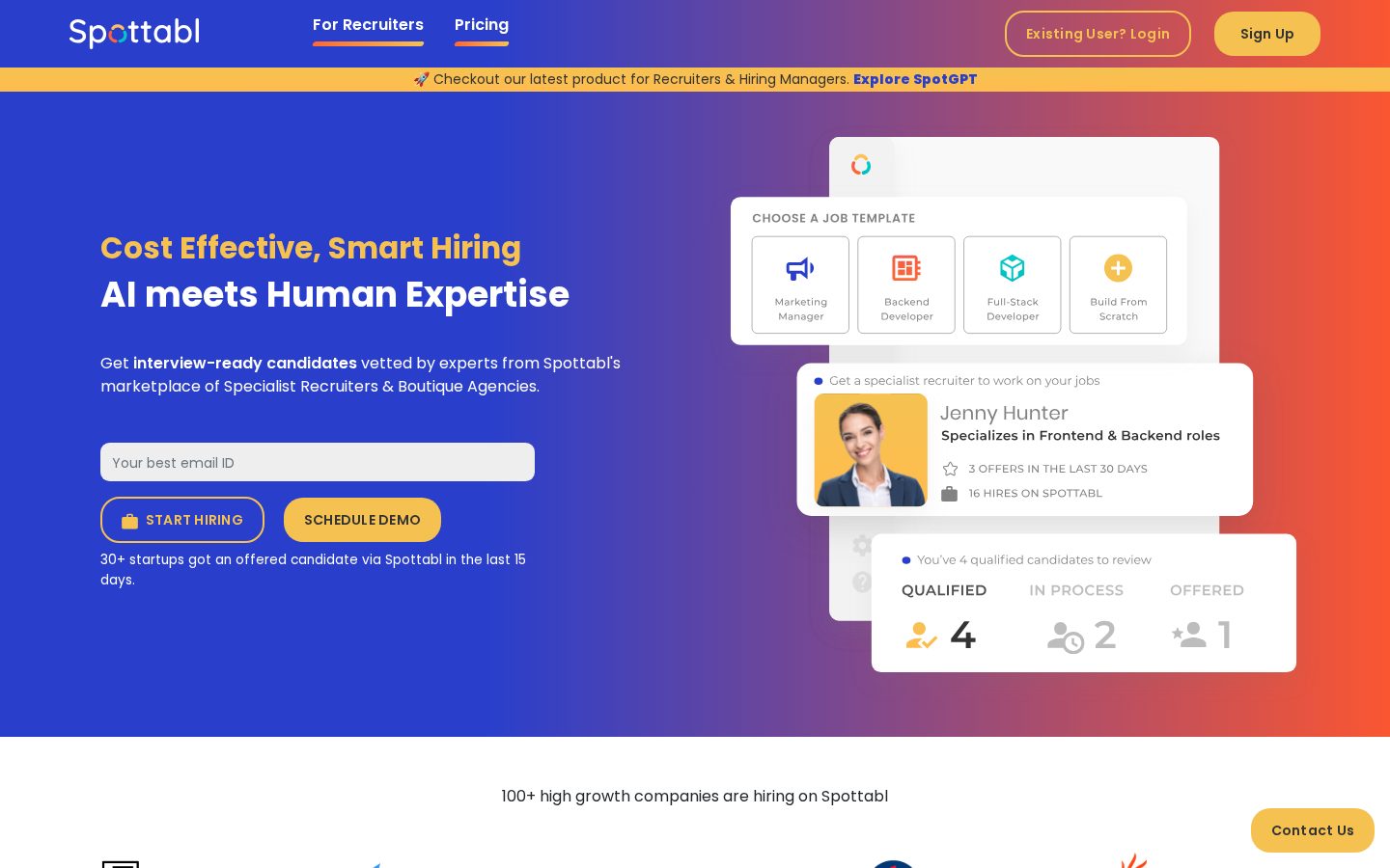 Spottabl Homepage