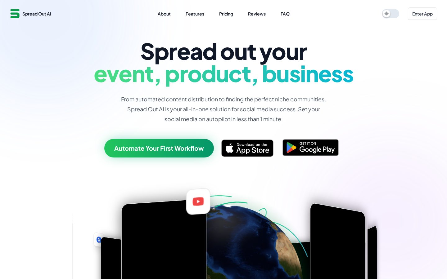 Spread Out AI Homepage