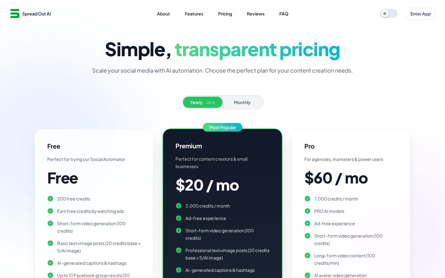 Spread Out AI Pricing