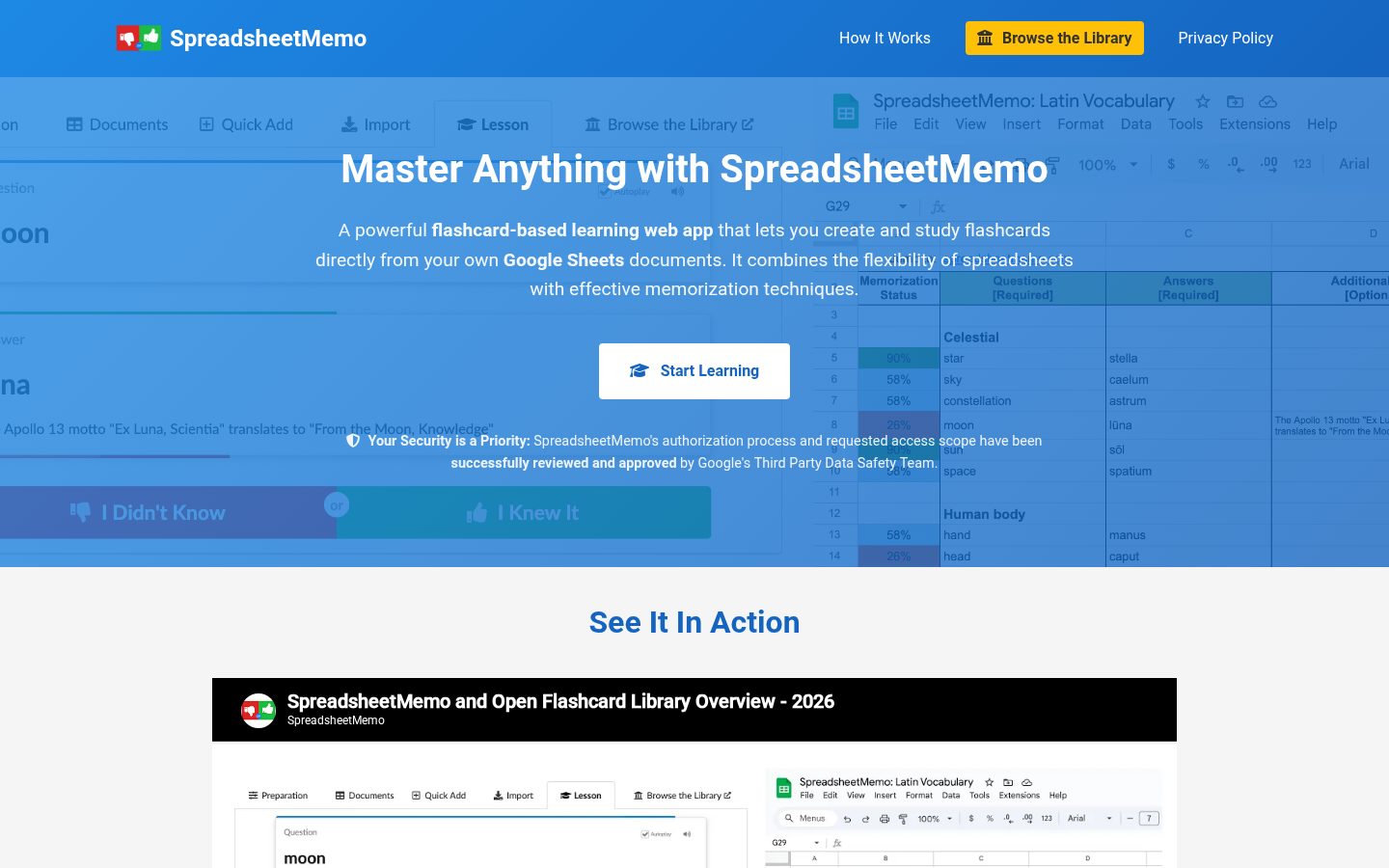 SpreadsheetMemo Homepage