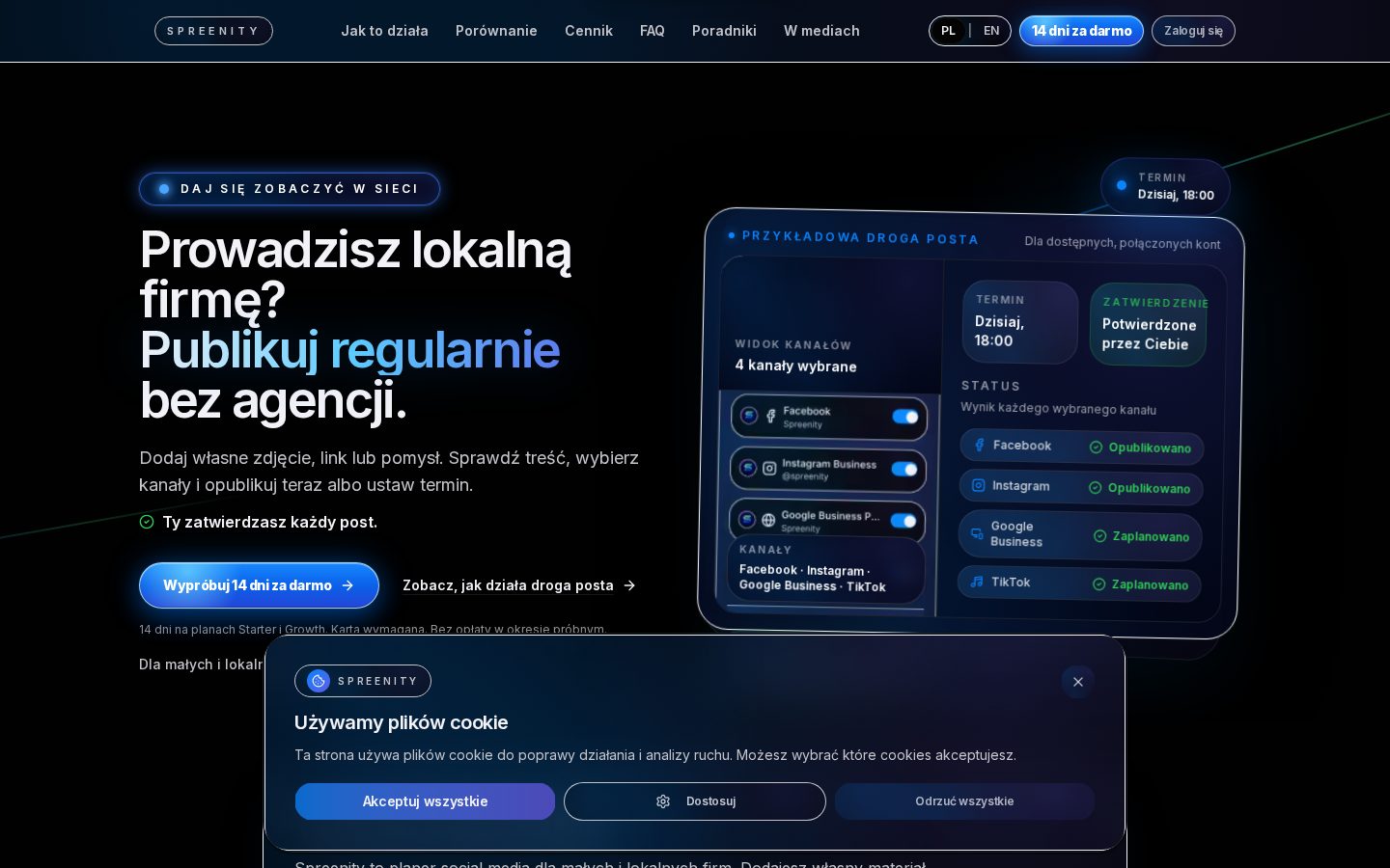 Spreenity Homepage