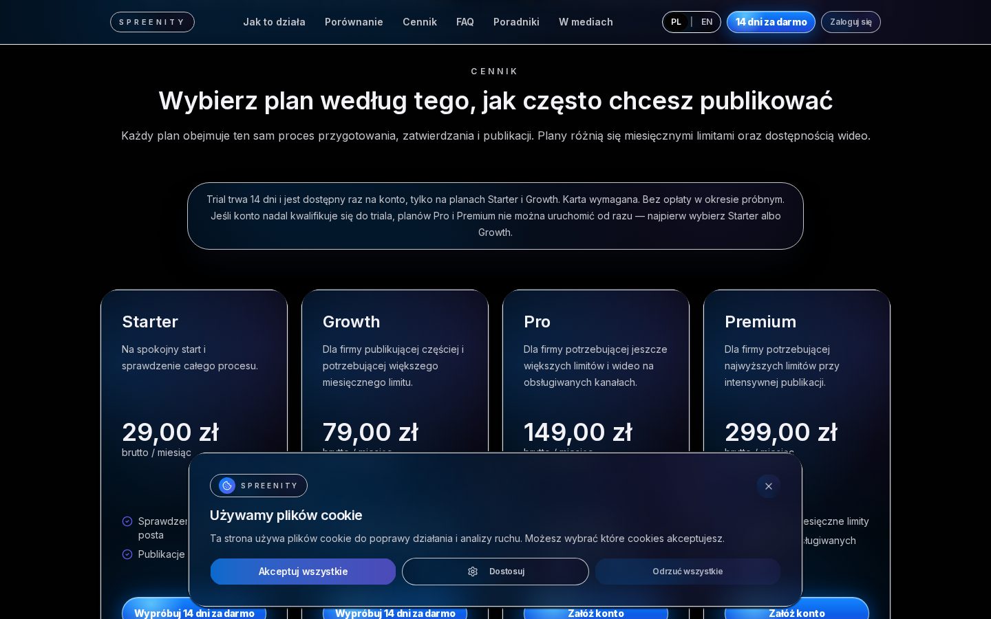 Spreenity Pricing