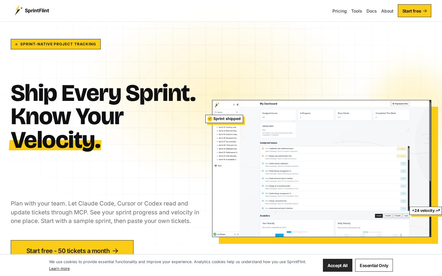 SprintFlint Homepage