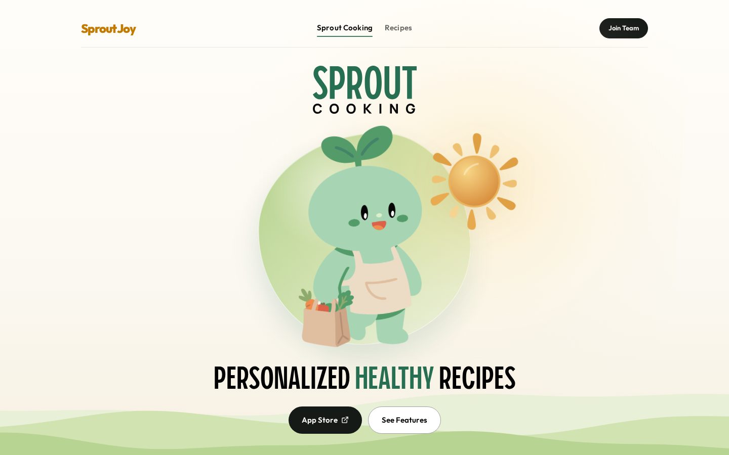 Sprout Cooking Homepage