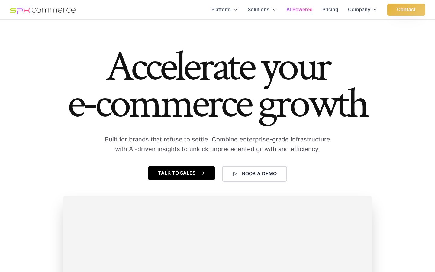 SPXCommerce Homepage