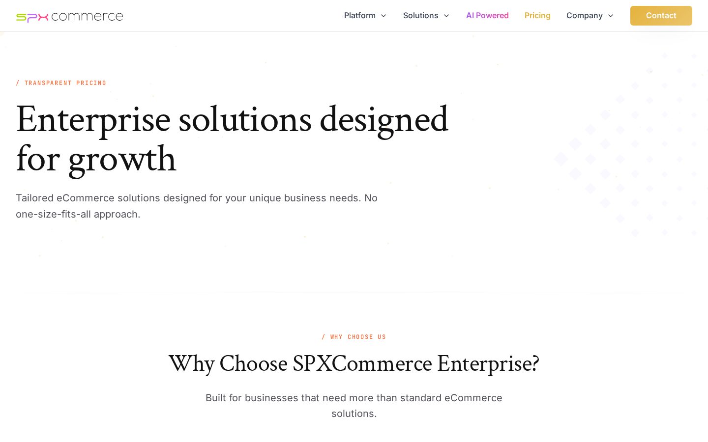 SPXCommerce Pricing