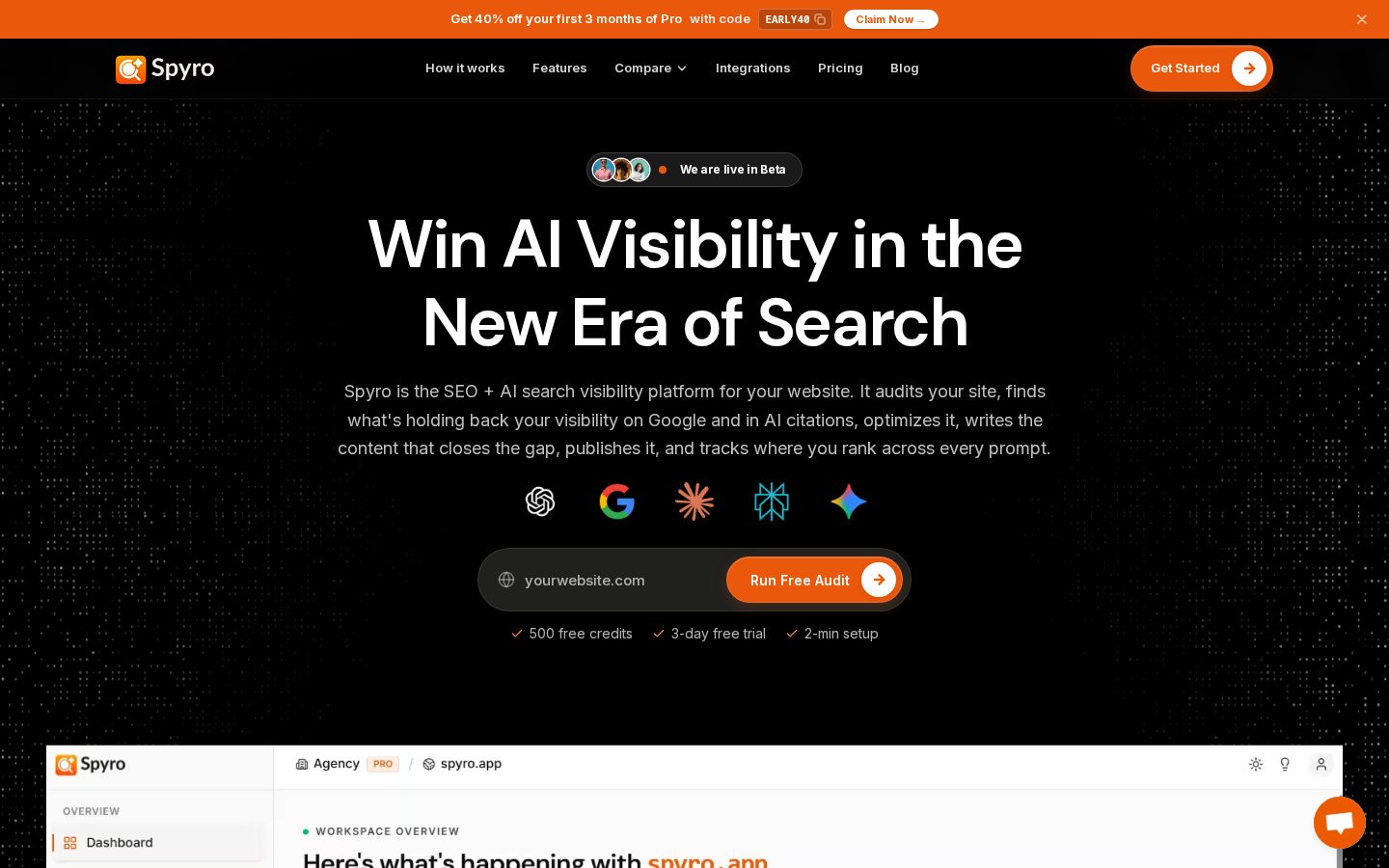 Spyro AI Homepage