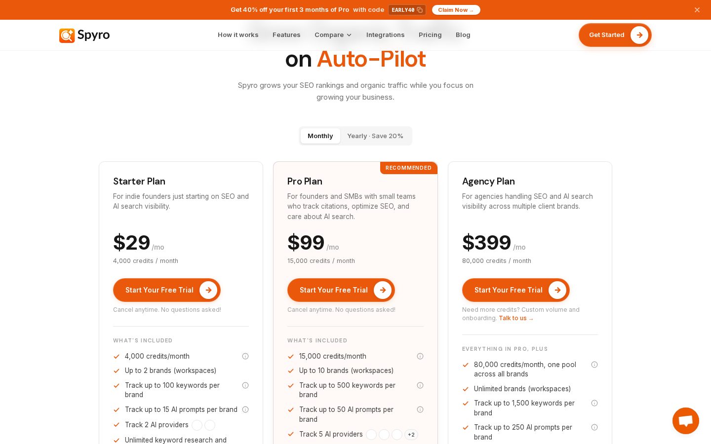 Spyro AI Pricing