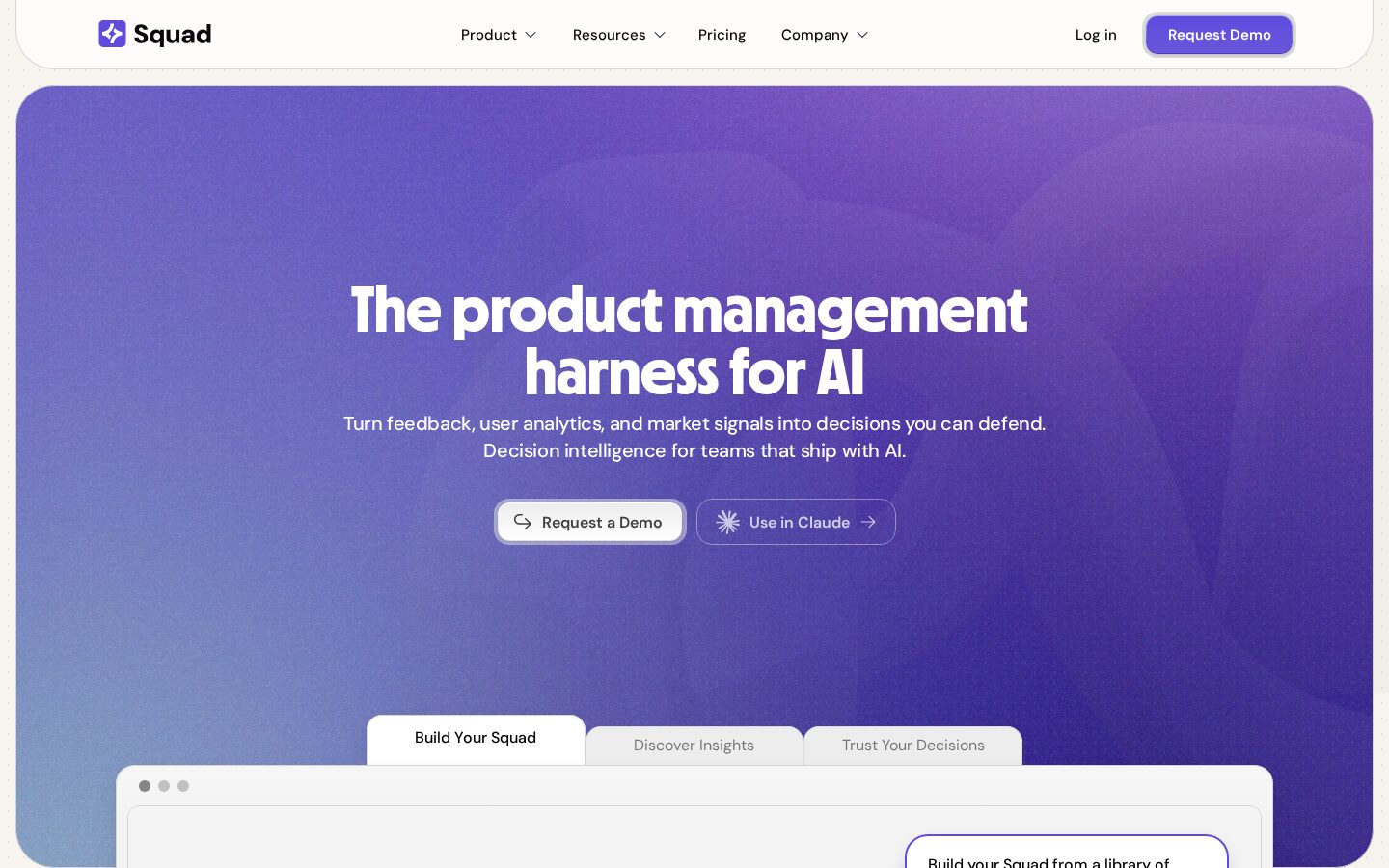 Squad AI Homepage