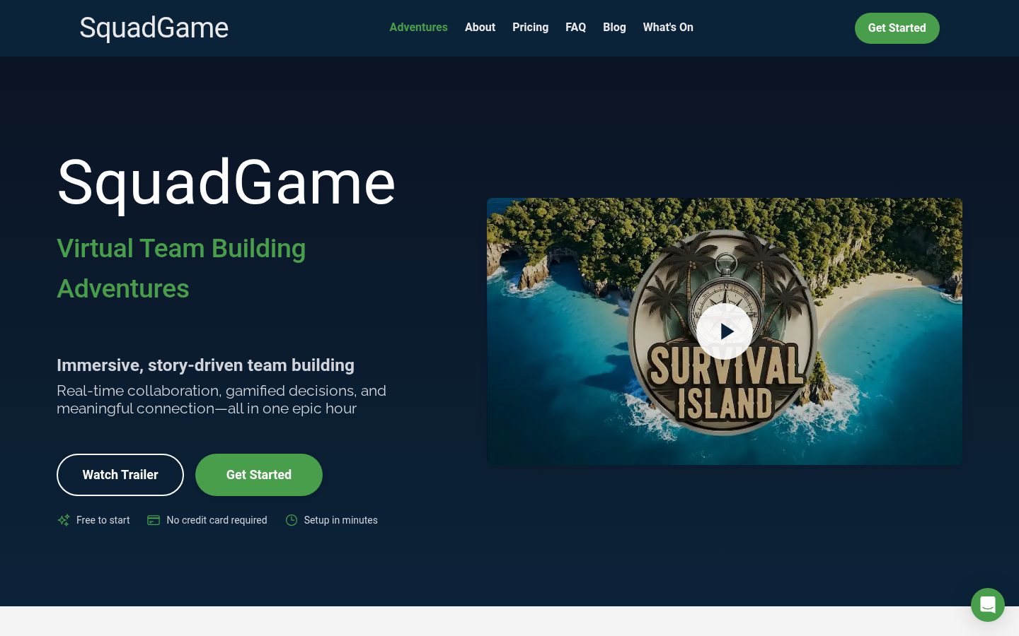 SquadGame Homepage