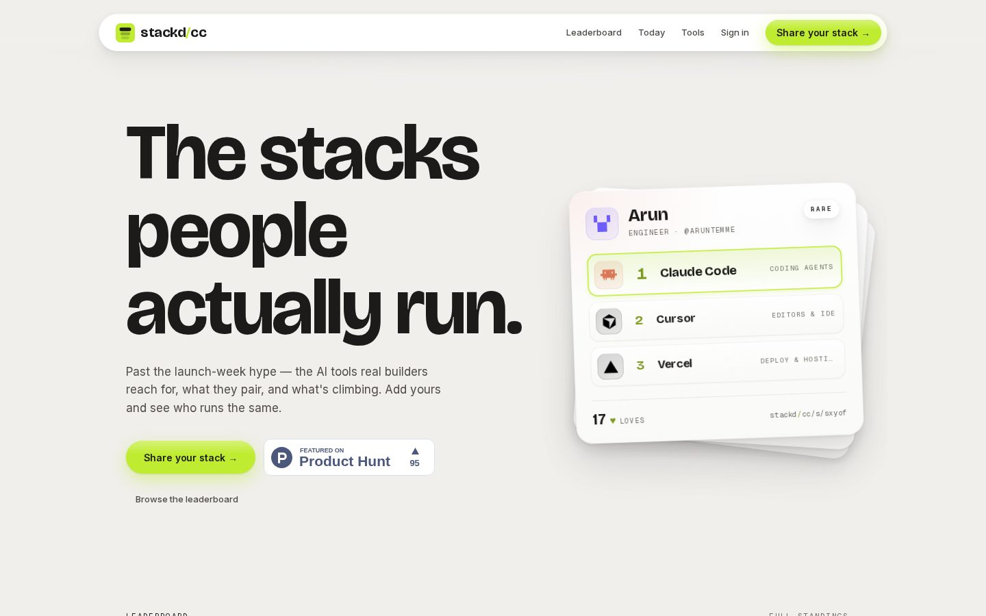 stackd.cc Homepage