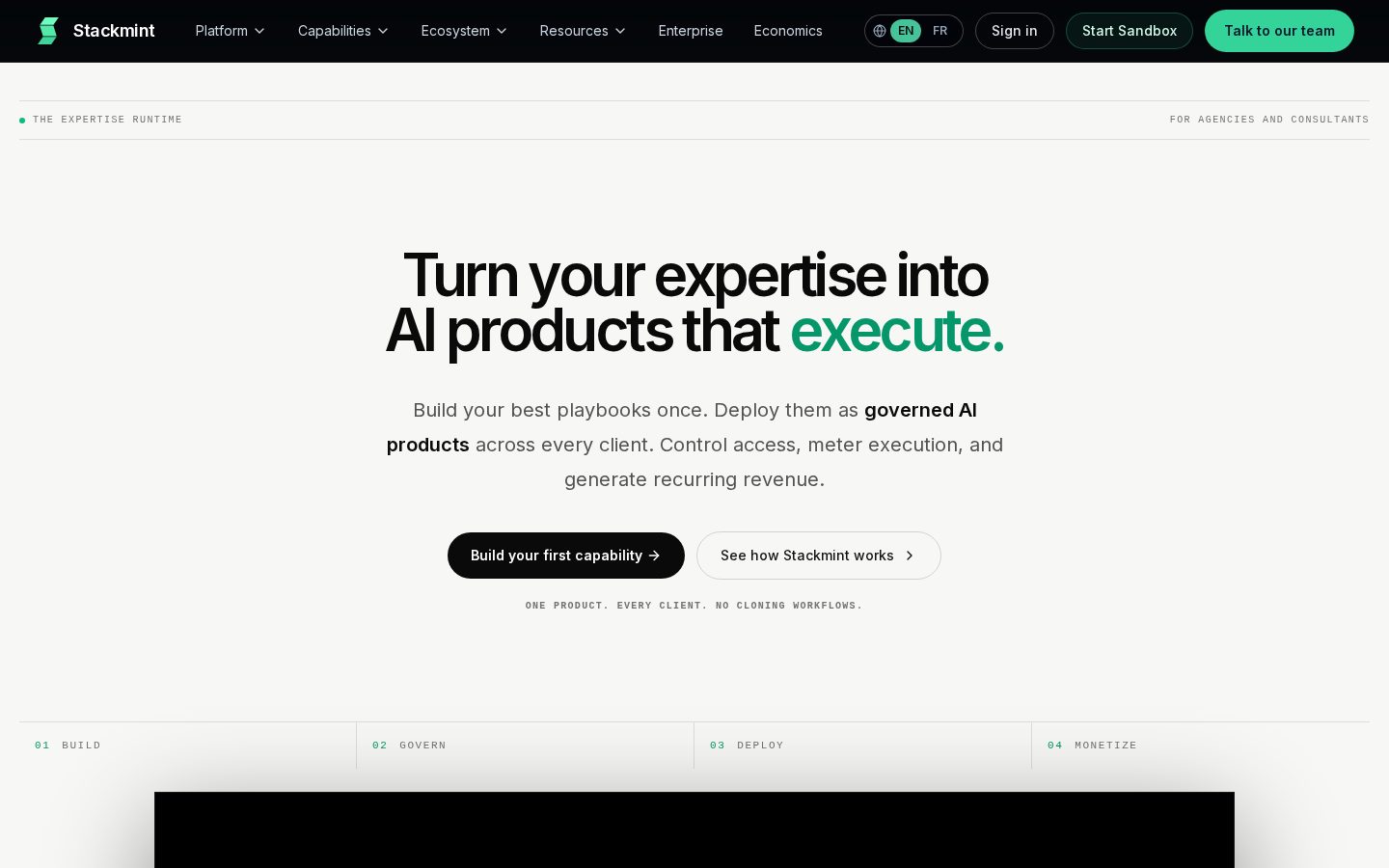 Stackmint AI Homepage