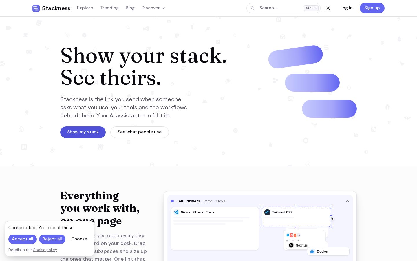 Stackness Homepage